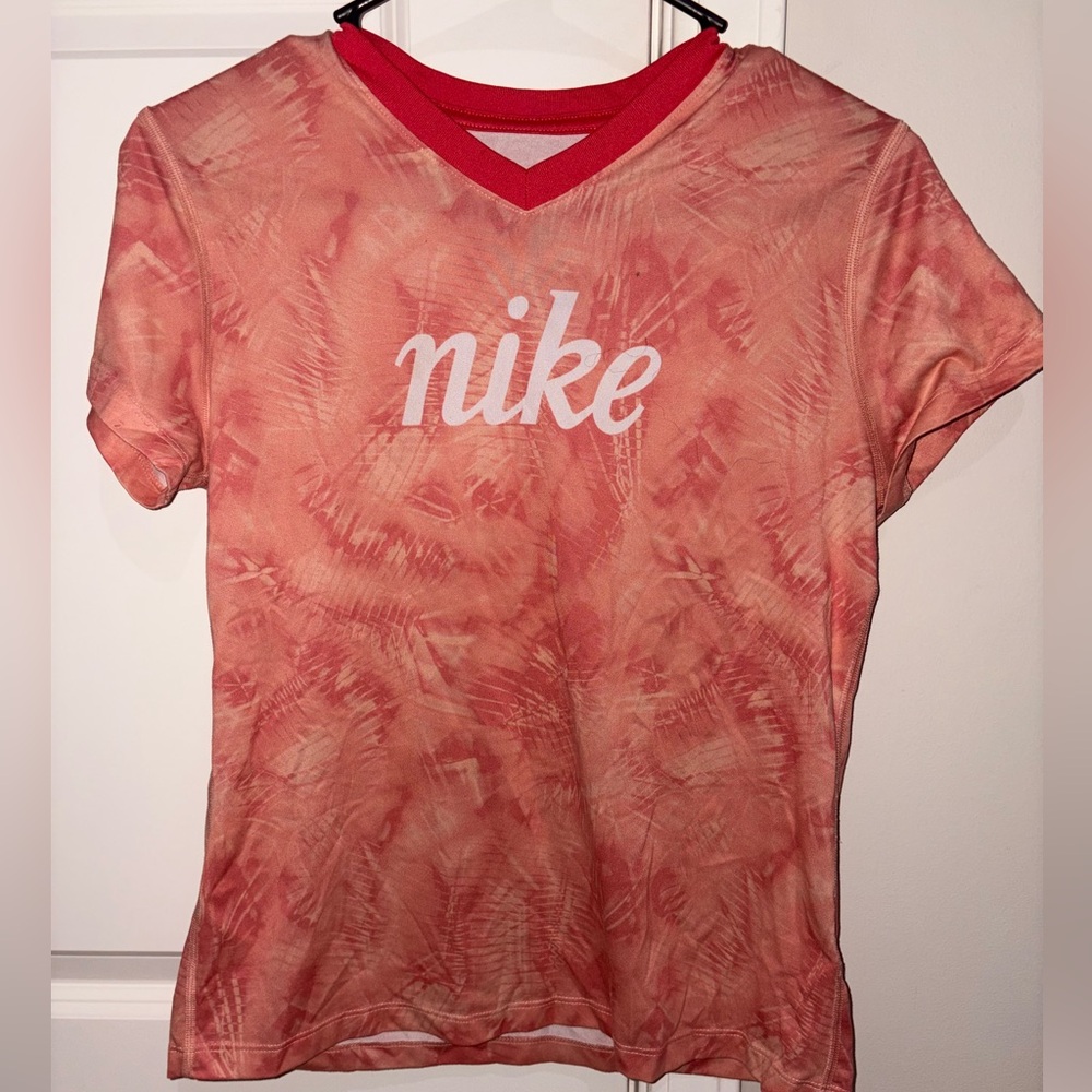 Nike Kids Coral Tie-Dye Tee